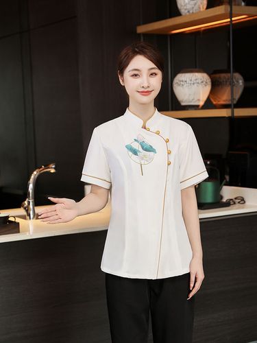 服务员工作服女中式餐厅酒店餐饮工装短袖火锅饭店服装夏季工作服